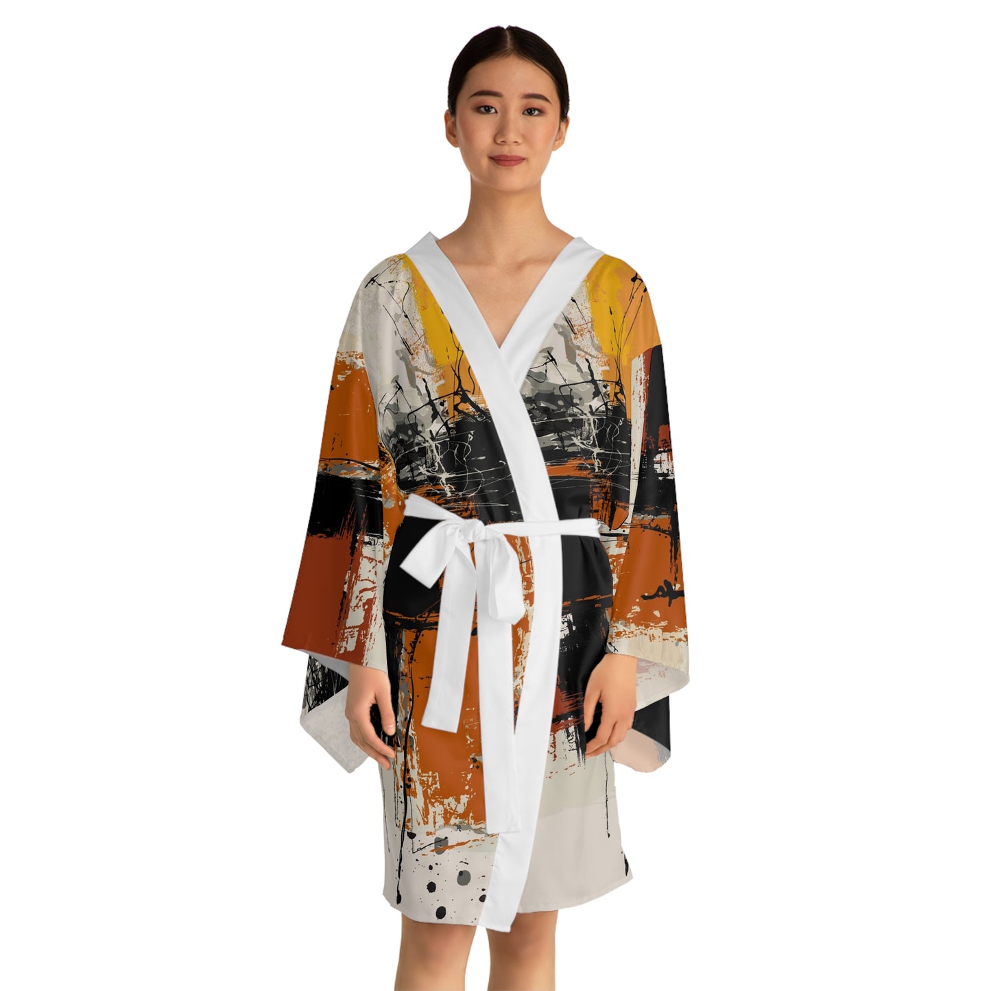 Long Sleeve Kimono Robe (AOP)