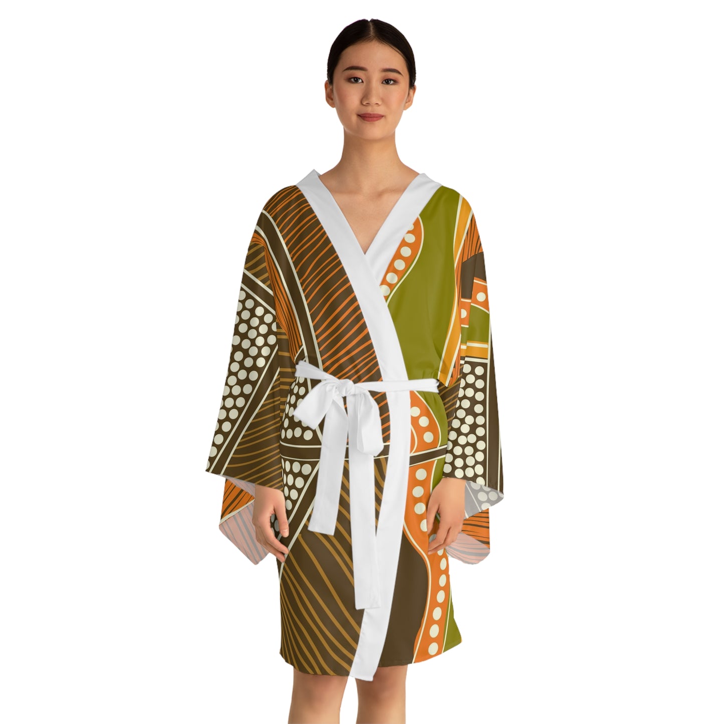 Long Sleeve Kimono Robe (AOP)