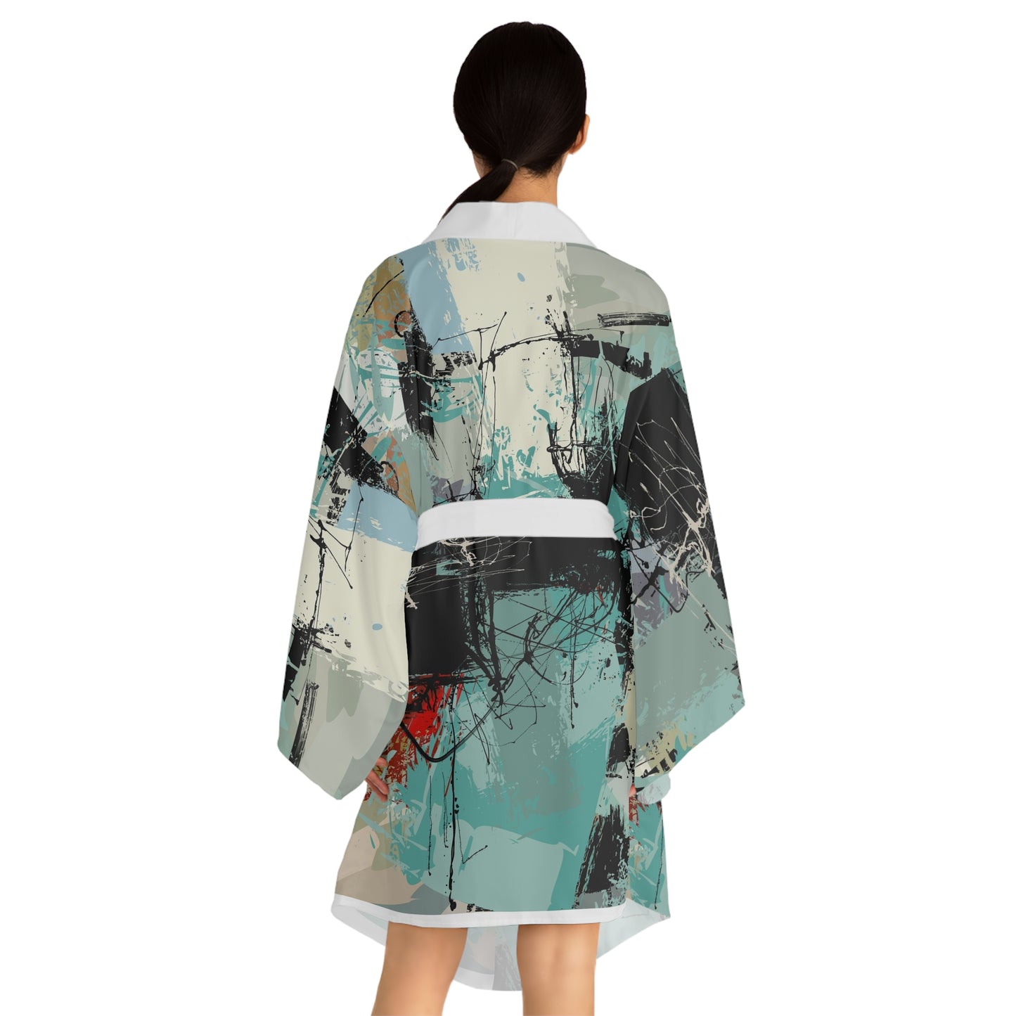 Long Sleeve Kimono Robe (AOP)